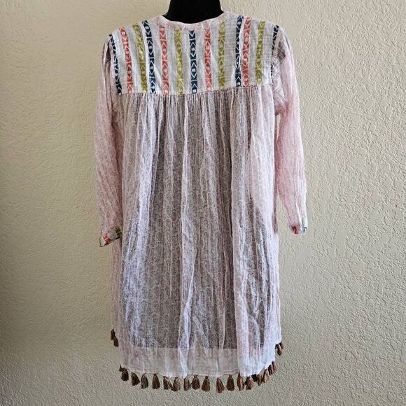 Roberta Roller Rabbit Cover-Up Tunic with Tassels - Picture 6 of 8